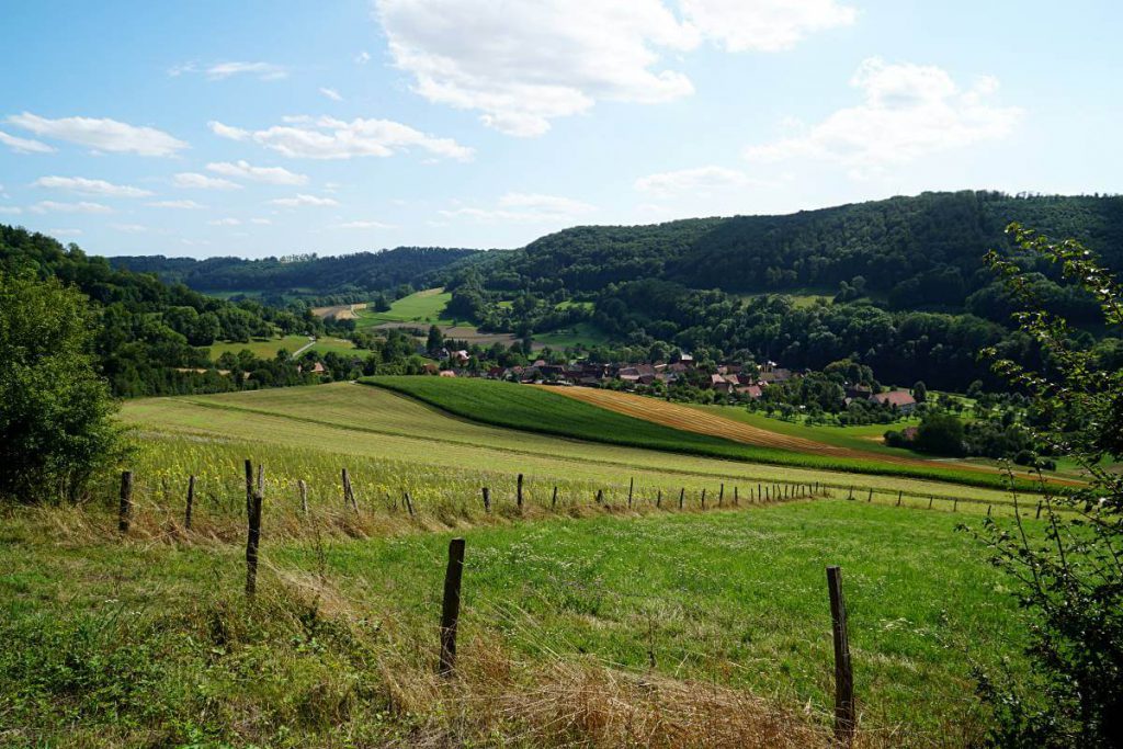 Blick auf das Jagsttal rund um Langenburg