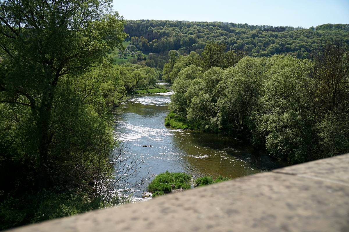 Blick von der Jagstbruecke Hohebach