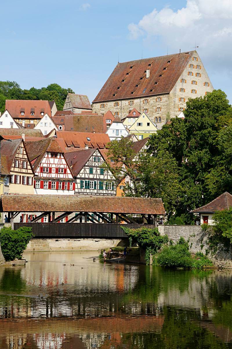 Blick auf die Altstadt von Schwaebisch Hall