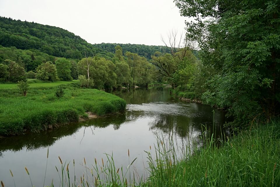 Das Jagsttal in Hohenlohe auf unserer Langenburg Wanderung