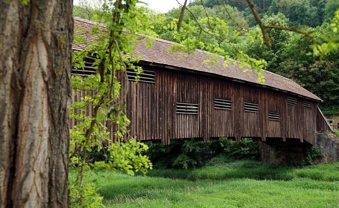 Archenbruecke in Unterregenbach auf unserer Wanderung um Langenburg