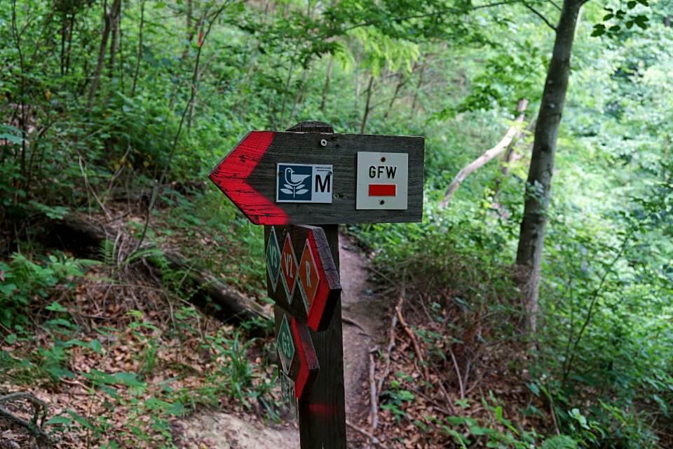 Wanderroute durch die Bodenbachschlucht