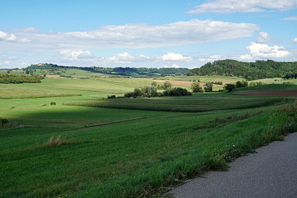 Ausblick ins Buehlertal auf unserer Radtour