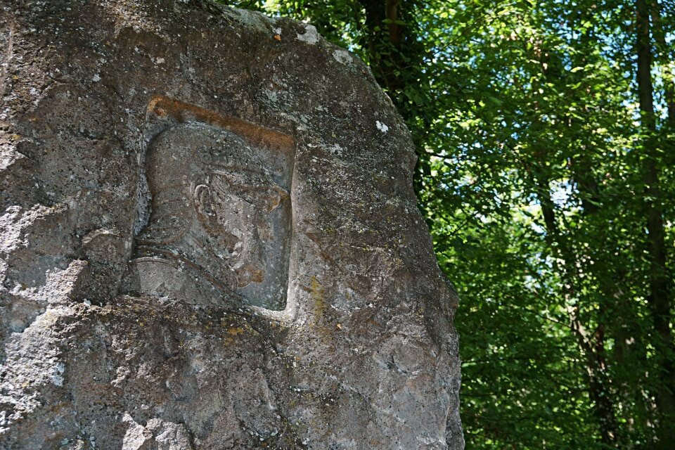 Bismarckdenkmal auf dem Panorama Wanderweg um Rothenburg ob der Tauber