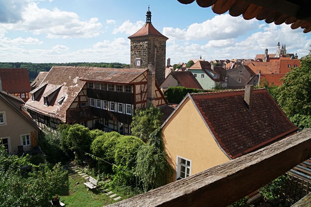 Blick vom Turmweg auf Rothenburg ob der Tauber