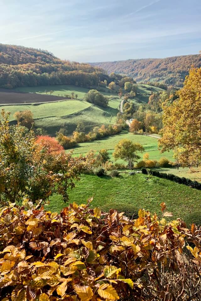 Toller Ausblick ins Kochertal von Burg Tierberg