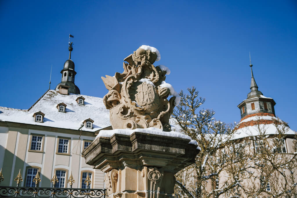 Schloss Langenburg in Hohenlohe im Winter