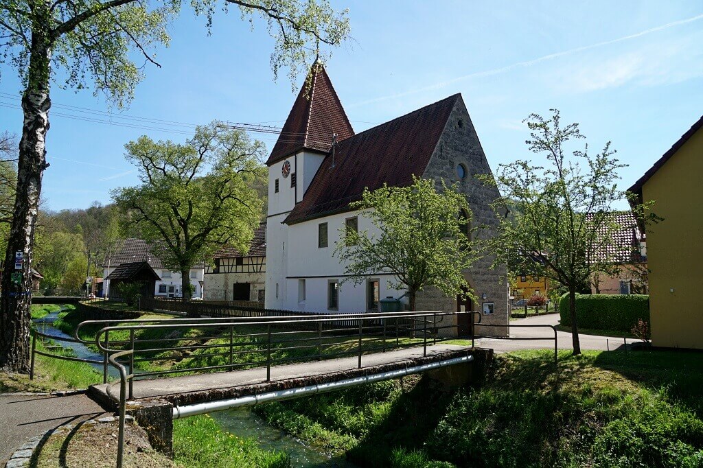 Kirche in Eberbach auf dem Pfad der Stille Mulfingen