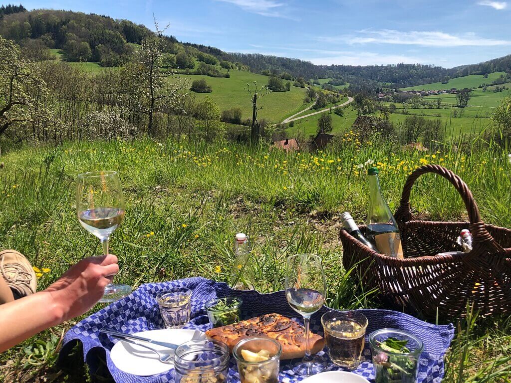 Picknick in Unterregenbach im Jagsttal in Hohenlohe