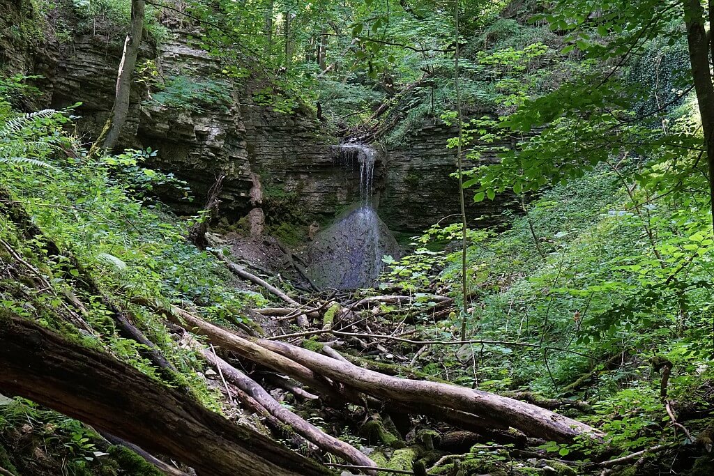 Wasserfall bei Wandern im Buehlertal