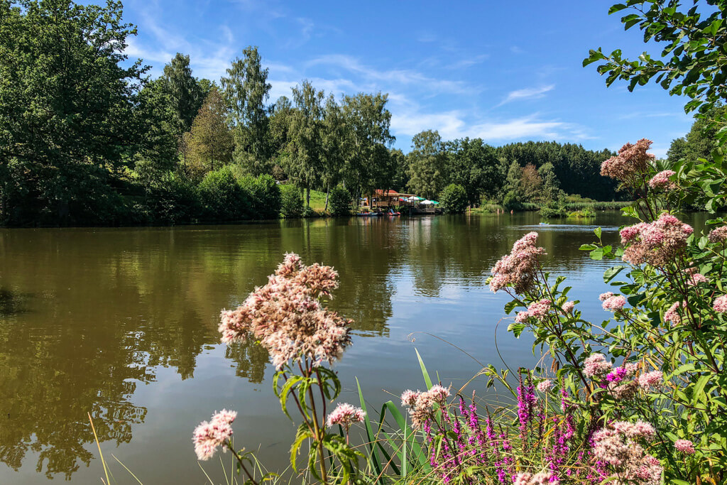 Der Finsterroter See ist ein tolles Ausflugsziel im Schwaebisch Fraenkischen Wald