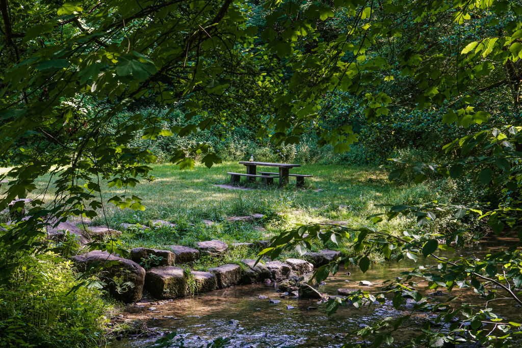 Grillplatz und Picknickplatz Hankertsmuehle auf dem Fuxi Pfad bei Mainhardt