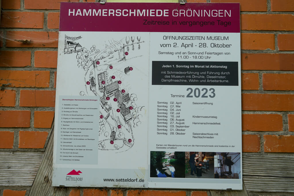 Oeffnungszeiten Hammerschmiede Groningen und Karte des Museum