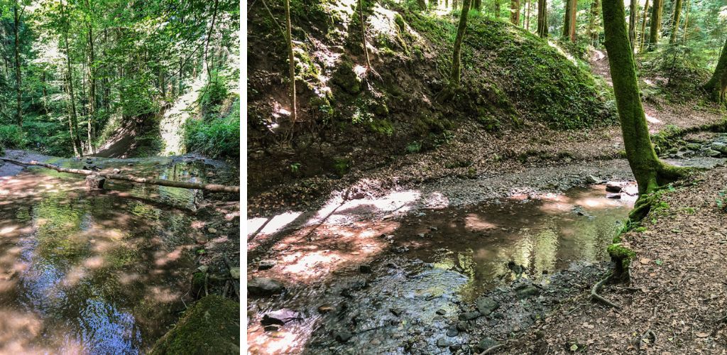 Vorderer Hoerschbachwasserfall in der Hoerschbachschlucht in Murrhardt