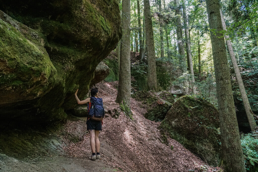 Sandsteinfelsen in der Haegelesklinge
